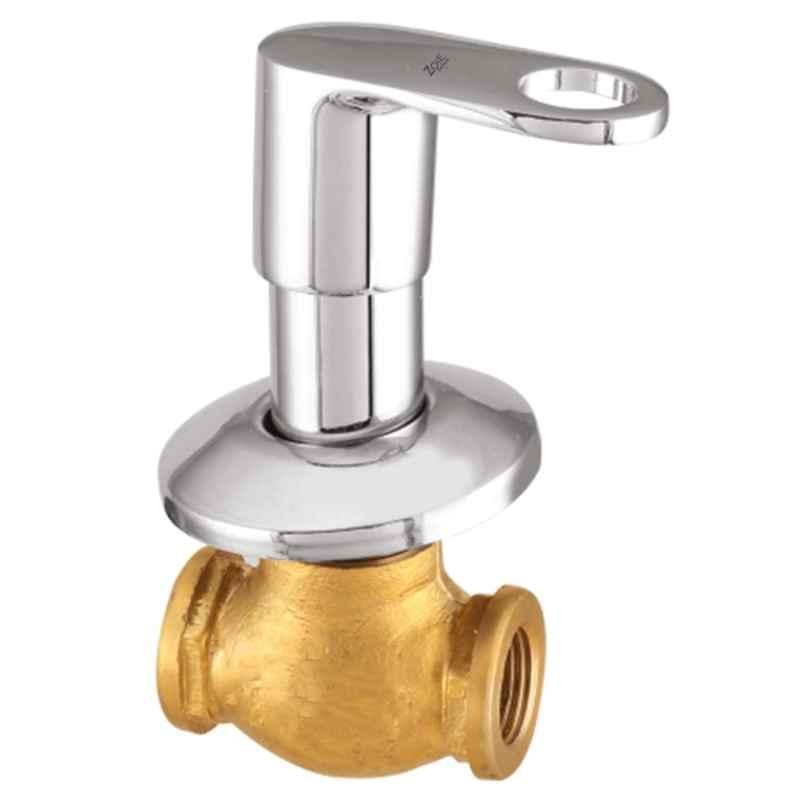 Zoie Orneo 20mm Brass Silver Chrome Finish Concealed Stopcock, Z31008