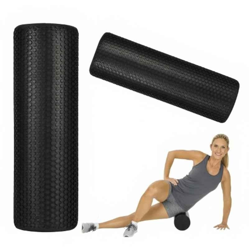 Healthtrek 45cm EVA Black Foam Roller