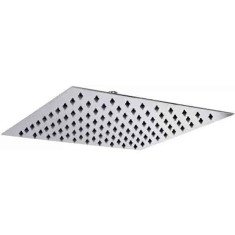 Neelkund 8x8 inch Stainless Steel Square Ultra Slim Rain Shower Head without Arm