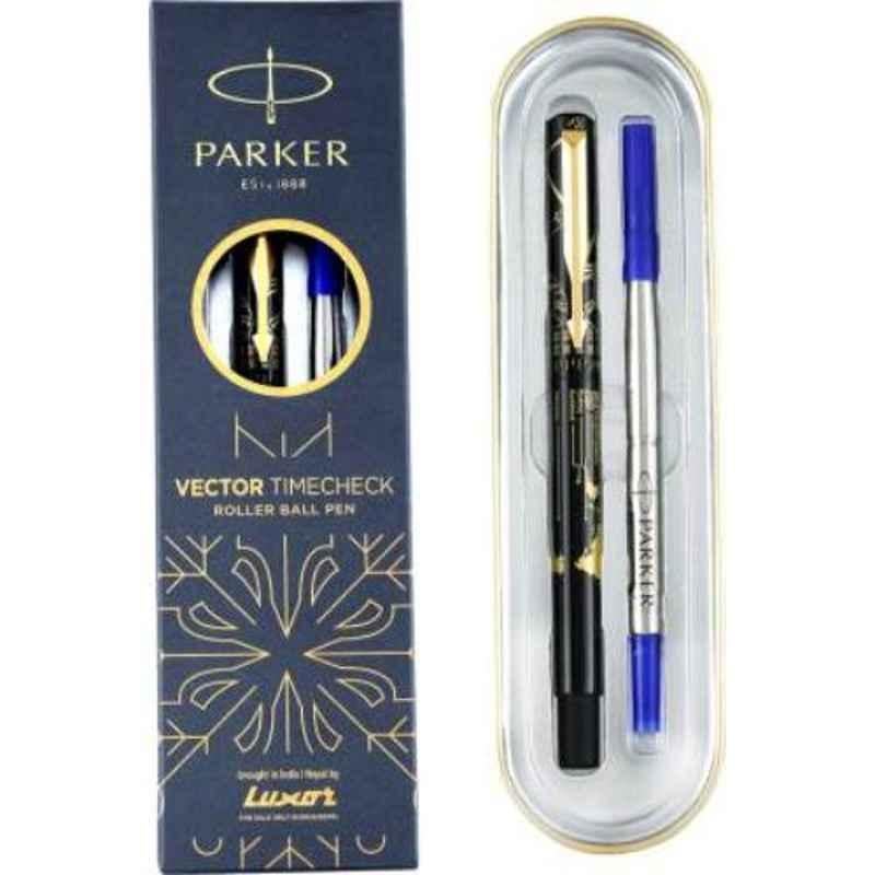 Parker Blue Ink Moments Vector Time Check GT Roller Ball Pen