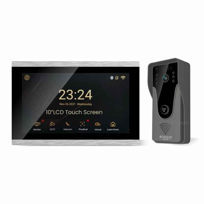 Denler VDP10 10 inch Metal Wi-Fi Full Touch Screen LCD Audio & Video HD Camera Video Doorbell