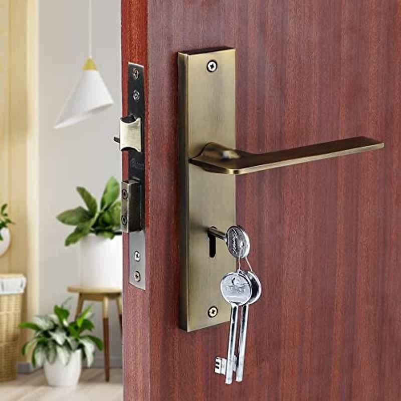 Voltizi Bentley 8 inch Stainless Steel Antique Finish Mortise Door Lock Handle Set with 3 Keys