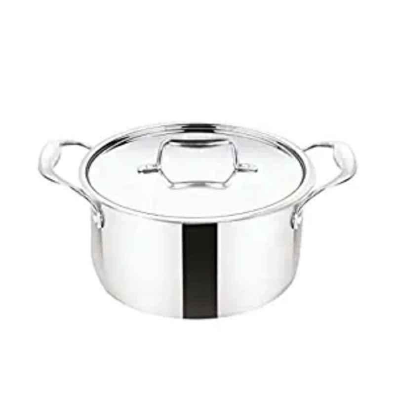 Baltra Triply 3.2L Stainless Steel Sliver Casserole with Lid, BTP-215