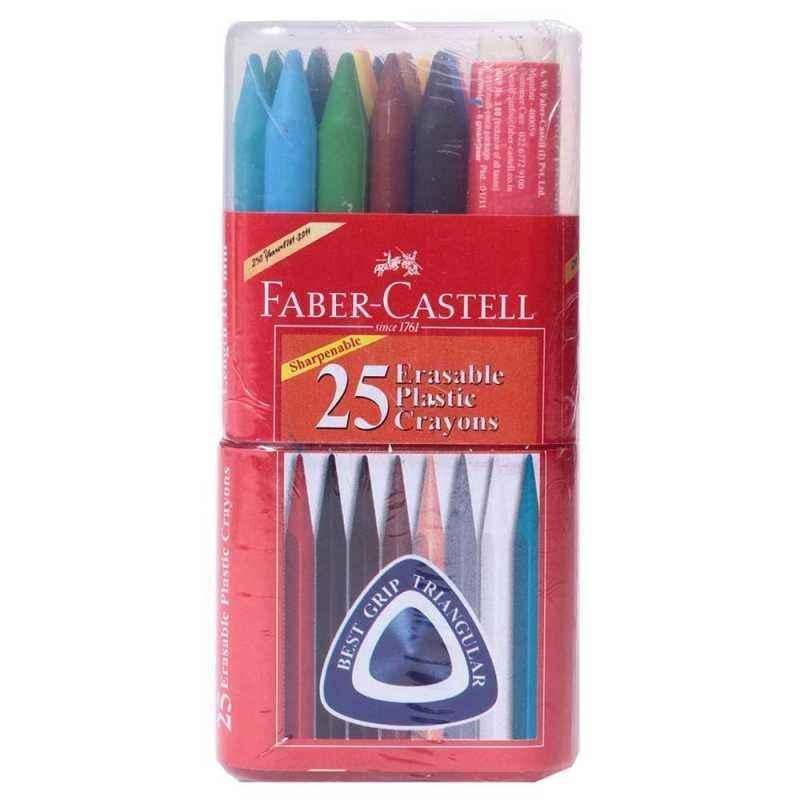 Faber-Castell Erasable Crayons, 122825 (Pack of 10)
