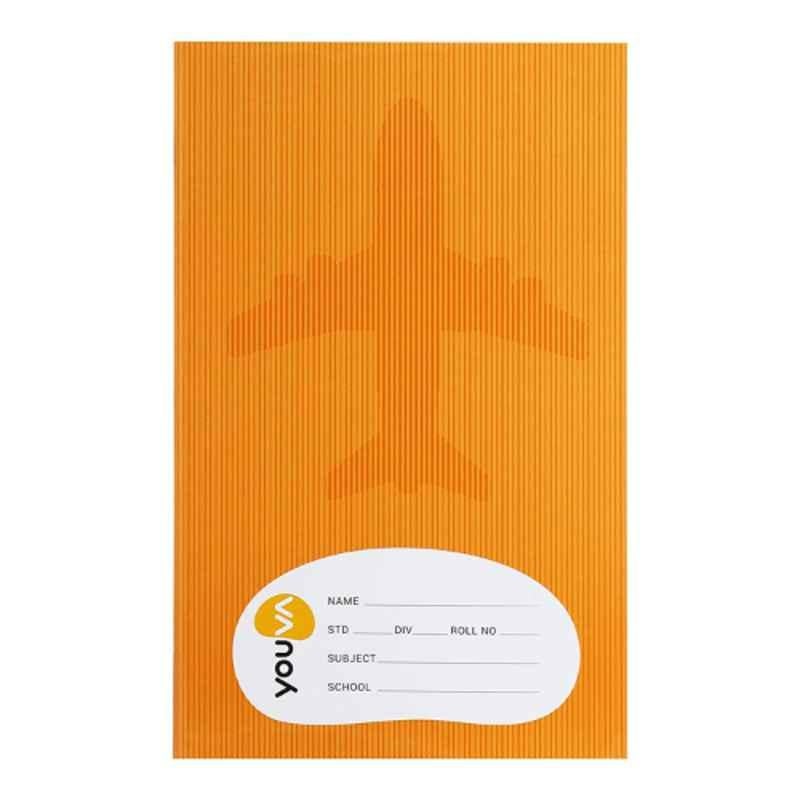 Navneet Youva Regular Size 68 Pages Assorted Design Soft Bound Brown Cover Single Line Long Notebook, 23102 (Pack of 12)