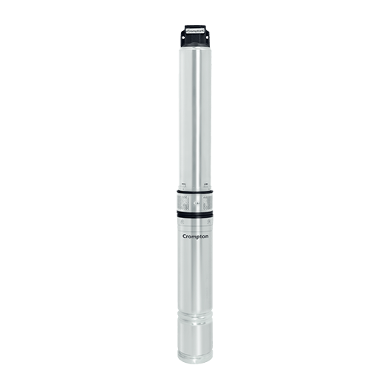 Crompton V4 1HP Single Phase Oil Filled Submersible Pump, Total Head: 164 ft