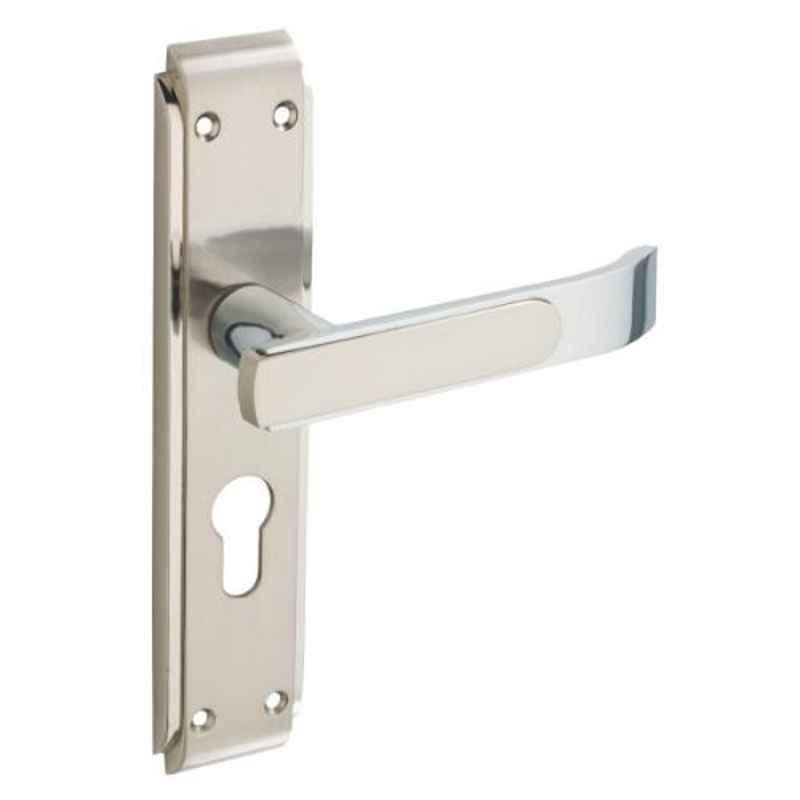 Godrej Gloria 200mm 2C Satin Steel Door Handle with Lock Set, 8219