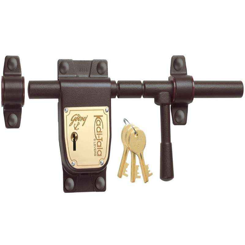 Godrej 6 Lever Kadi Tala with 3 Keys, 5092