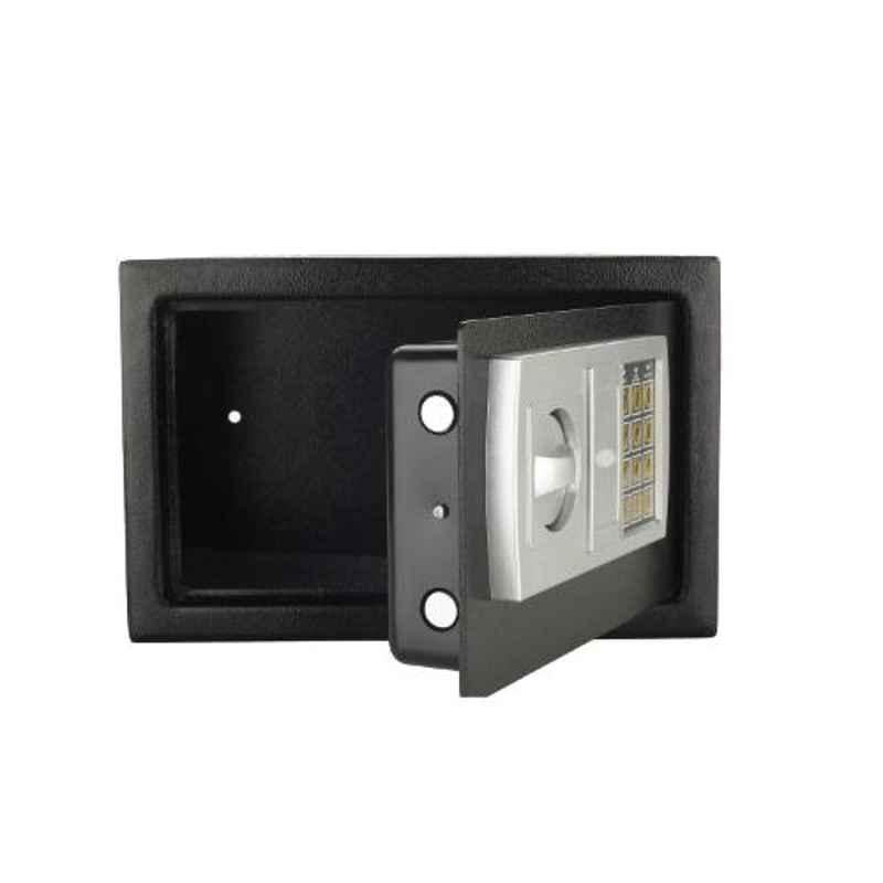 Swaggers Black 8x12x8 inch Mild Steel Electronic Safe Locker Box
