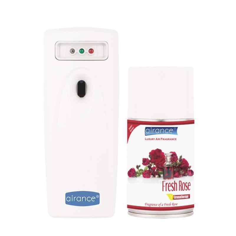 Airance Automatic Air Freshener Dispenser with 250ml Fresh Rose Refill Bottle, Air-CMB-DISP-LED-A3-FR-13