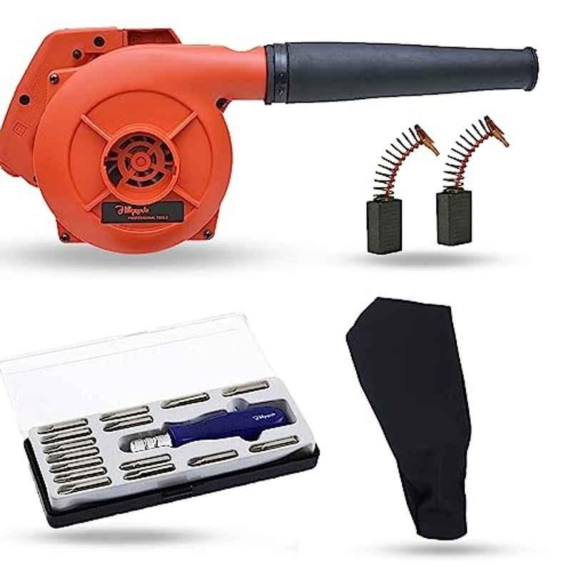 Hillgrove 800W Plastic Red Electric Air Blower with Carbon Brushes & 16 in 1 Screwdriver, HGCM1074