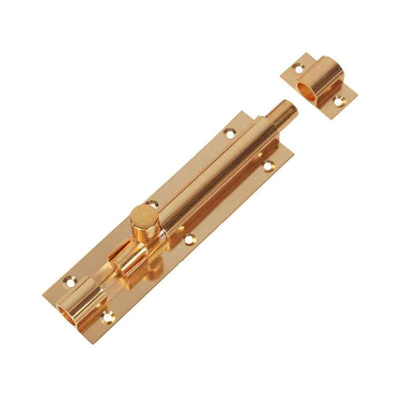 Smart Shophar 10 inch Brass Gold Plain Tower Bolt, SHA10TW-PLAN-GL10-P1