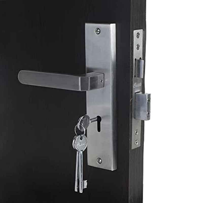Homexpert LB303 8 inch 60mm Stainless Steel Silver Ky Plate Mortise Door Lock Set