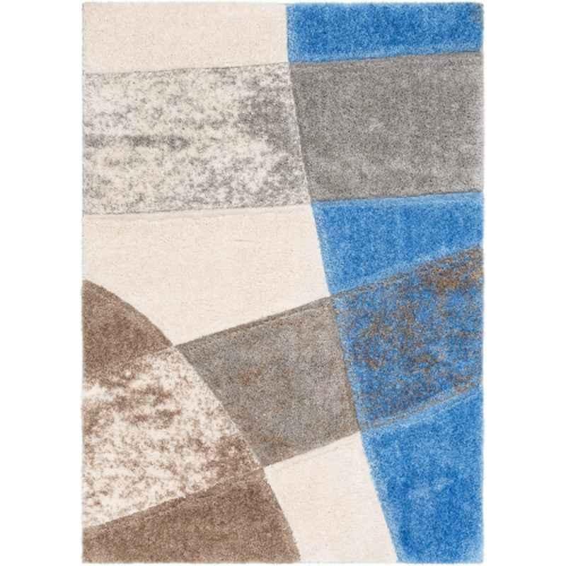 Carpetify 3x5ft Multicolor Modern Geometric 3D Textured Thick & Soft Shaggy Fur Rug Carpet, 0928Z2V94FX