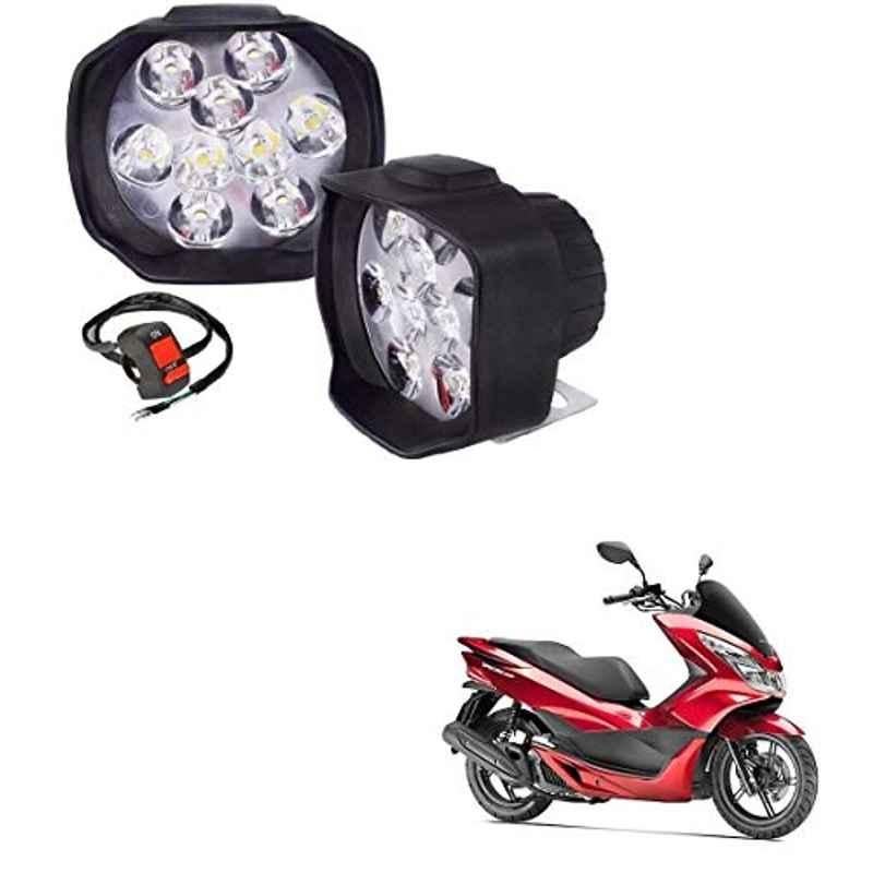 Kozdiko 2 Pcs 15W 9 LED 6000k Sheen Transformer Bumble Bee Style LED Fog Light Set for Honda PCX 150, koz_81475