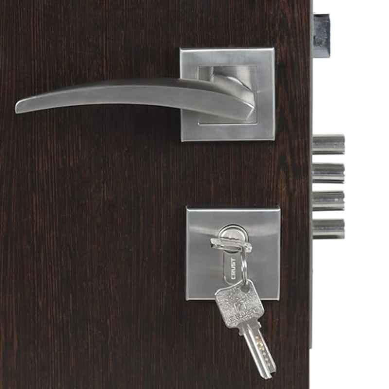 Homexpert Rose Lobos-R-BSK 60mm Stainless Steel Silver Both Side Key Mortise Door Lock Set