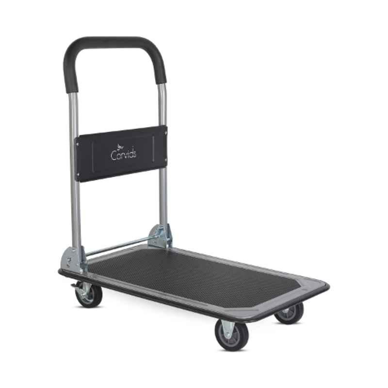 Corvids 150kg Alloy Steel Black Portable Platform Trolley, CPT-MS150