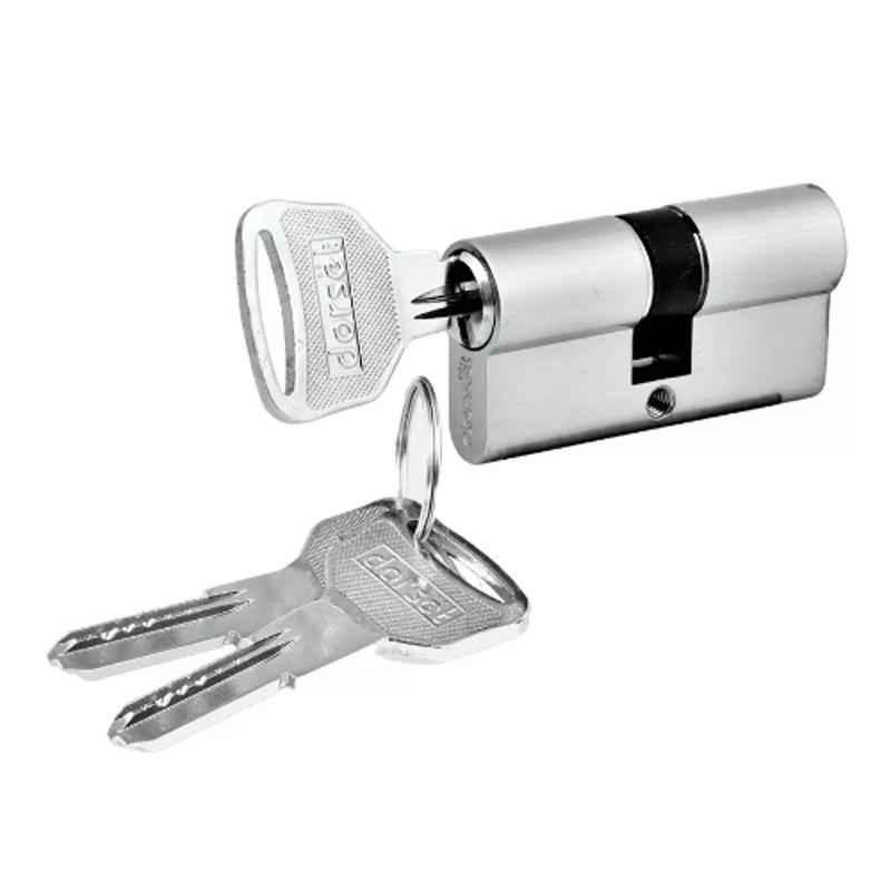 Dorset CL 400 SS 60mm Alloy Steel Silver Satin Finish Euro Profile Pin Cylinder Lock (Pack of 2)