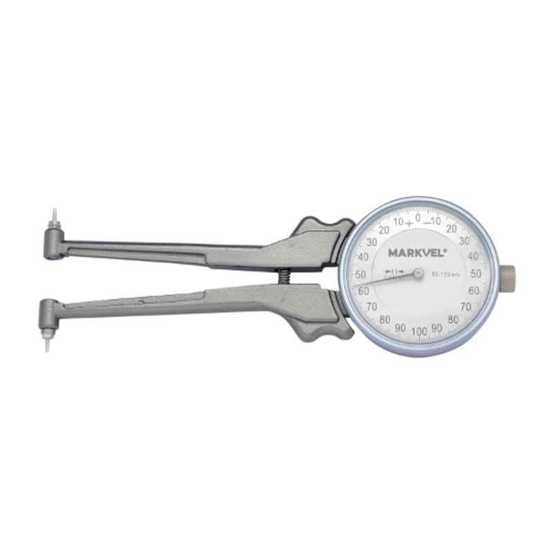 Markvel 55-153mm Stainless Steel Inside Dial Caliper with Interchangeable Anvils, 545-882