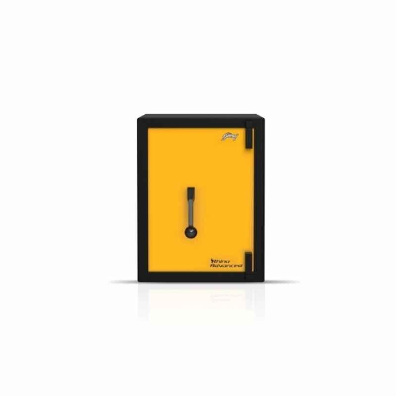 Godrej Rhino Advanced 79 Liters Key Lock Manual Safe Locker with Gordian Key Lock & Internal Shelves (Tijori)