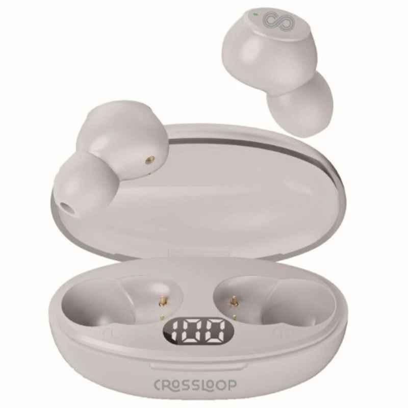 Crossloop Krysta Podz TWS ABS White Earbuds with Mic, CSLGEN621-WT
