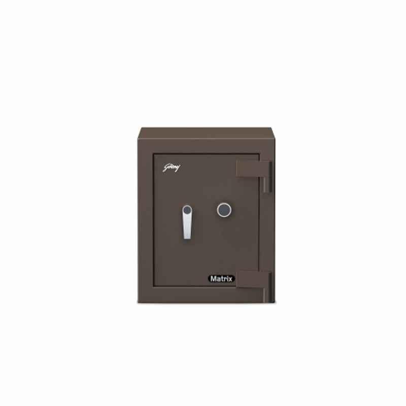 Godrej Matrix 1814 V5 KL 50 Liters Key Lock Coffee Brown Fire Resistant Manual Safe Locker with Double Wall & Internal Shelves (Tijori)