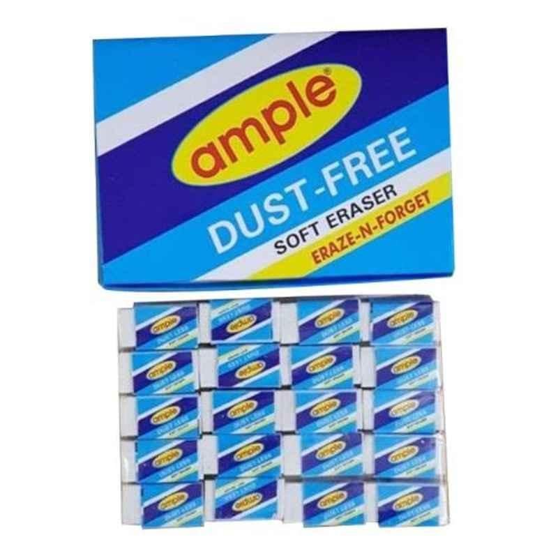 Ample Blue Dust-Free Soft Eraser, MINT007 (Pack of 100)