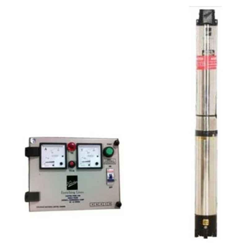 Kirloskar KS4AN-3034 3HP 2.2kW 32mm Borewell Water Filled Submersible Pump with Control Panel, D11820300180