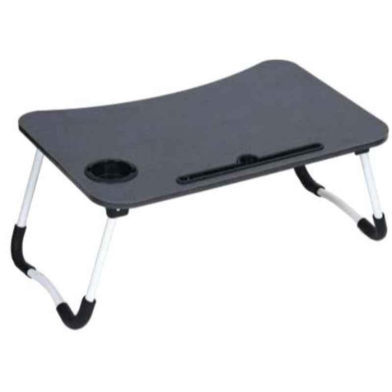 IBS Wahram 60x28x40cm Wood Black Portable Laptop Table, RR-WR-FLT-BLK