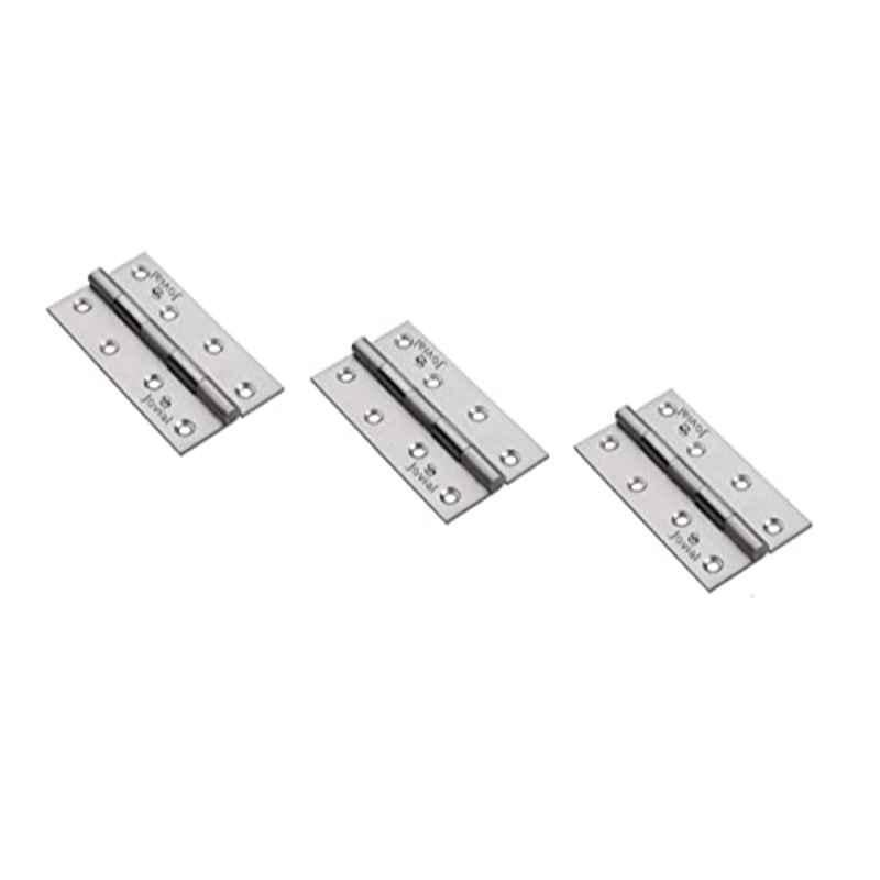 Jovial Lacier 4 inch 12G Stainless Steel Satin Matt Finish Door & Window Butt Hinges (Pack of 3)