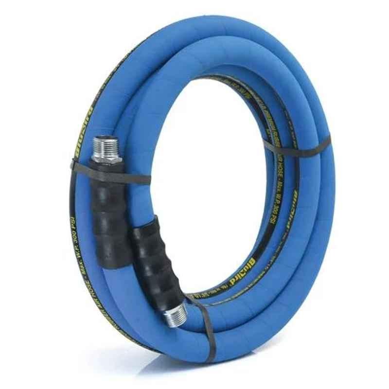 Zephyr Blubird 19mm Rubber Blue Double Braided Air Hose Pipe with Jack Hammer Fitting, ZA1930-JH, Length: 30 m