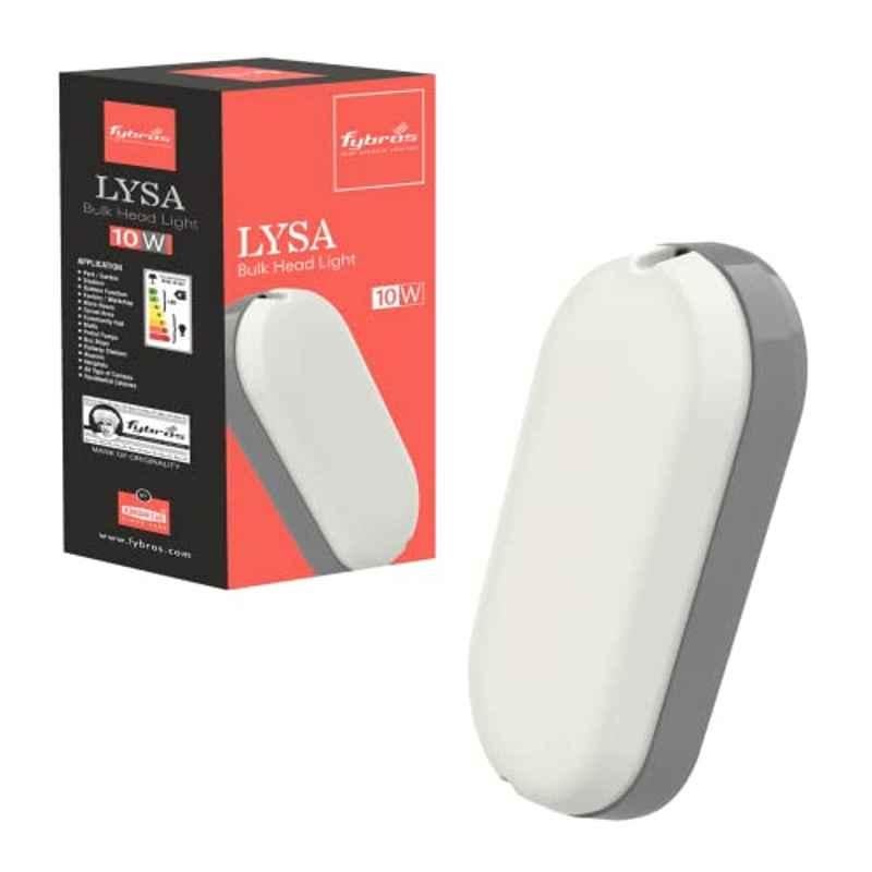Fybros Lysa 10W Polycarbonate Natural White Round Outdoor Wall Light, FLS5352A