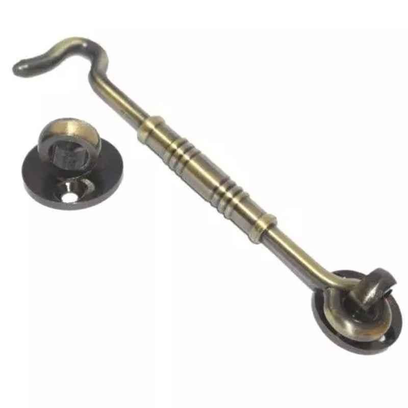 RiseOm 5 inch Brass Round Eye Gate Hook, RE12111902 (Pack of 2)