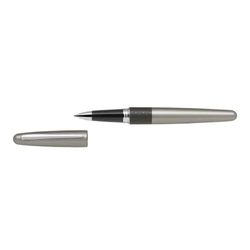 Pilot 07 BK MR2 0.7mm Stainless Steel & Brass Black Fine Lizard Design Body Roller Ball Pen, 120 LZ (Pack of 10)