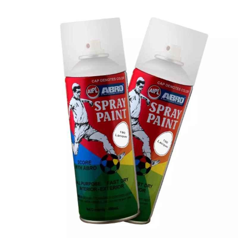 Abro 400 ml Lacquer Multipurpose Colour Spray Paint Can for Cars & Bikes, SP-190 (Pack of 2)