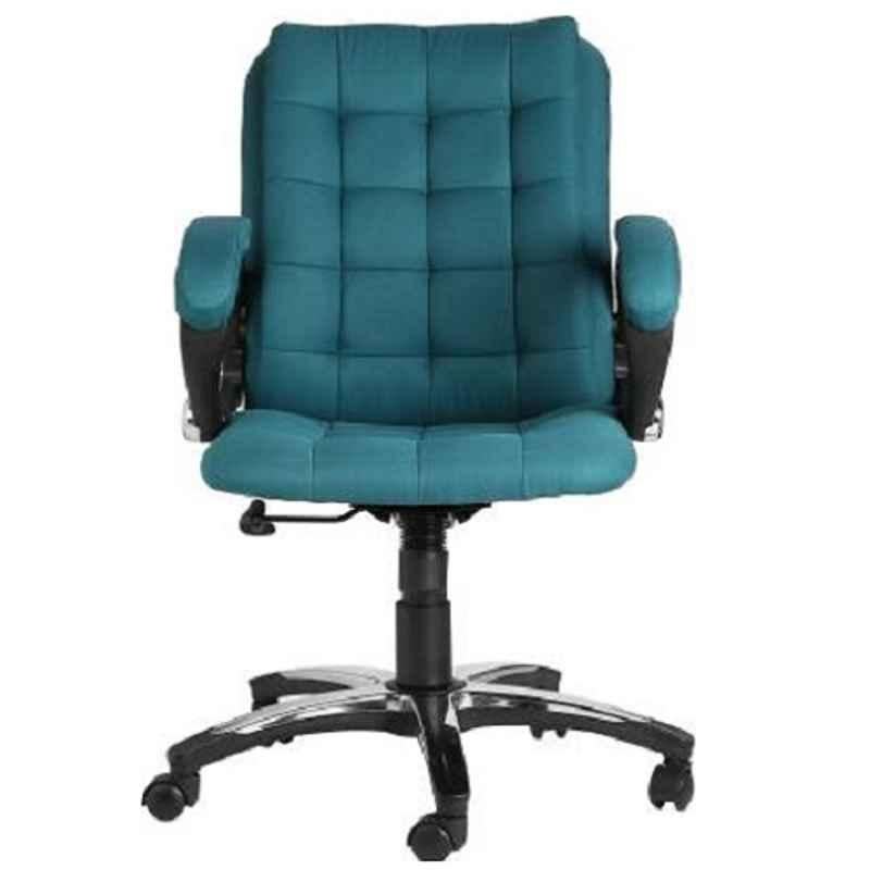 Chair Garage PU Leatherette Turquoise Adjustable Height Office Chair with Back Support, CG123