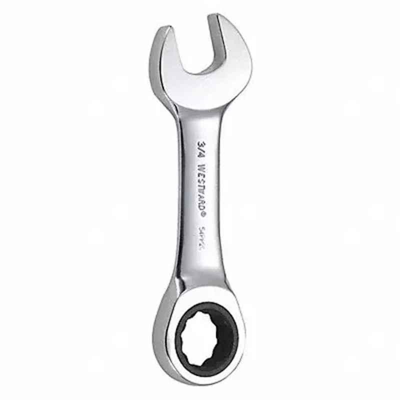 Westward 5-3/8 inch Alloy Steel Chrome Ratchet Wrench, 54PP20