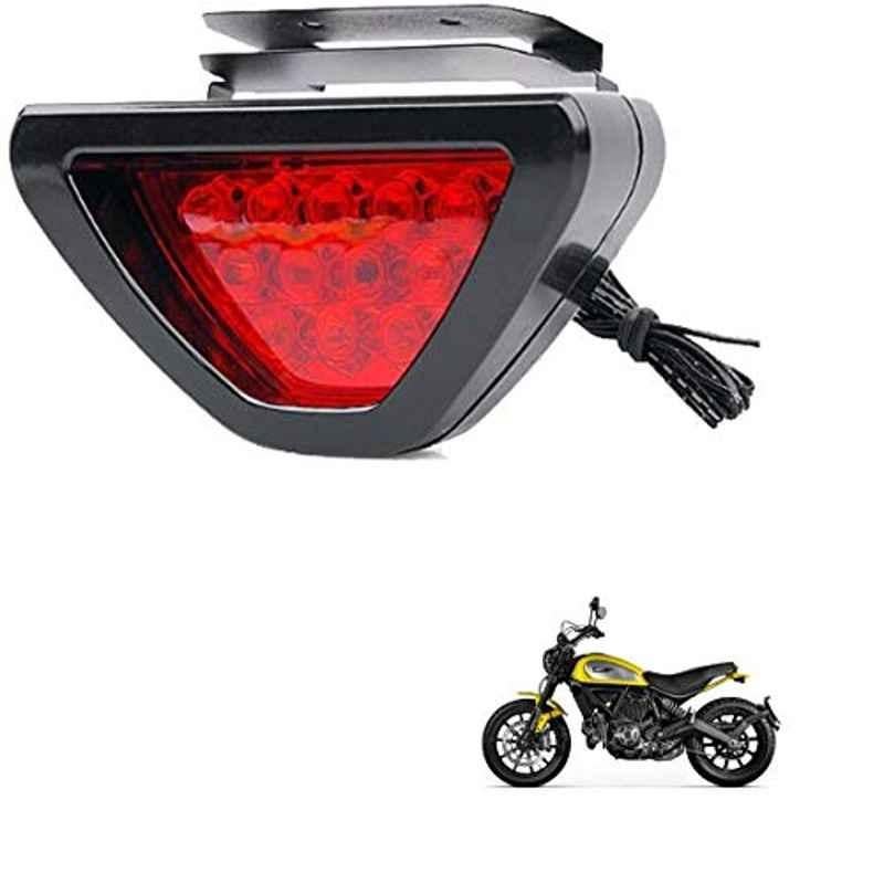 Kozdiko 12 LED Triangle Shape Bike Brake Light with Flash Mode for Ducati Scrambler, koz_94874