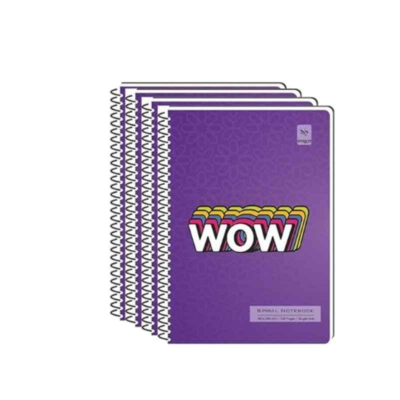 Pragya 160 Pages 17.6x25cm B5 Multicolour Spiral Notebook, PP319 (Pack of 4)