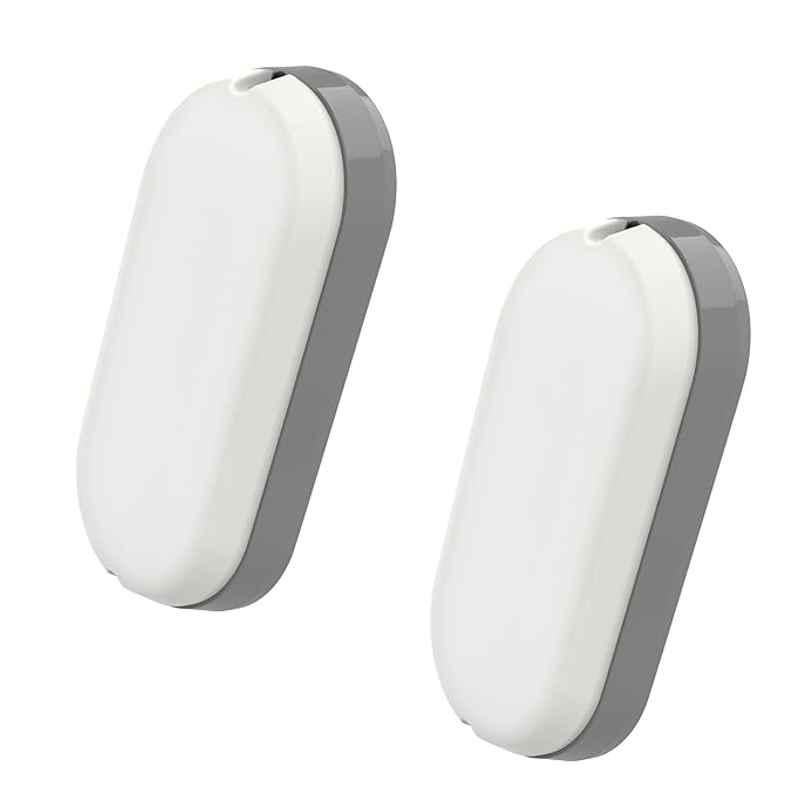 Fybros Lysa 10W Polycarbonate Cool White Round Outdoor Wall Light, FLS5351B (Pack of 2)
