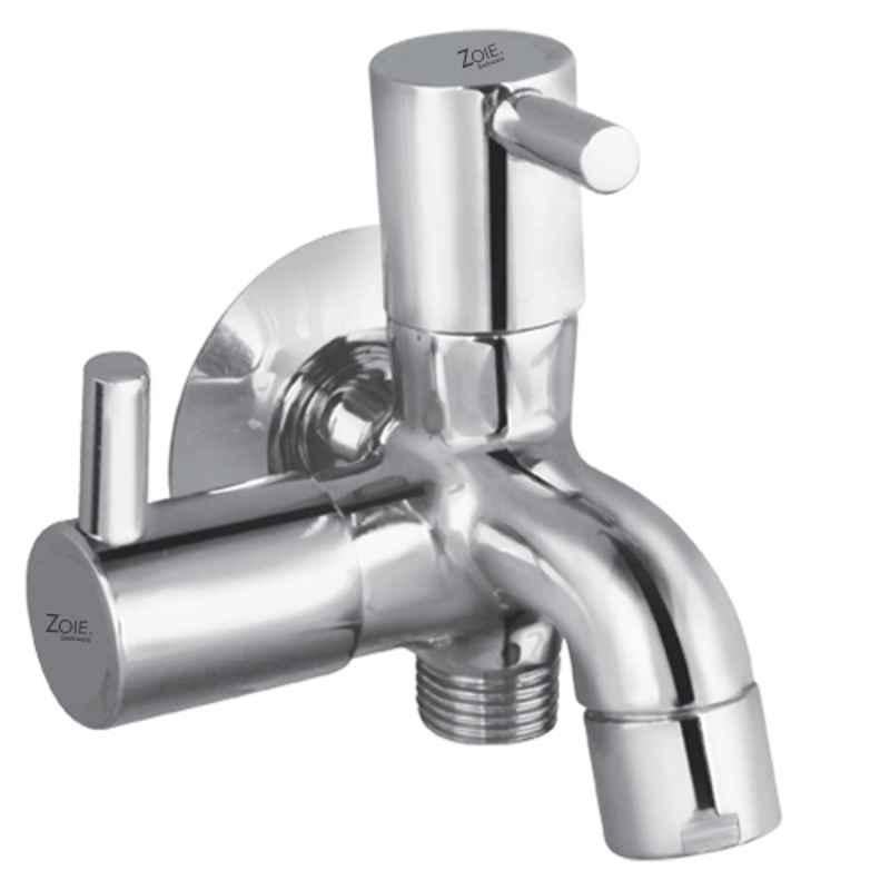 Zoie Mini Brass Silver Chrome Finish 2 in 1 Bib Tap, Z20009
