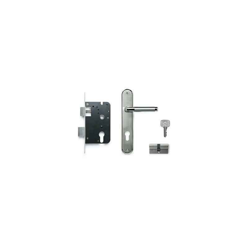 Godrej Oliver 190mm 2C Door Handle with Lock Set, 8837