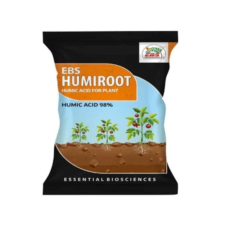 EBS Humiroot 1kg Humic Acid 98% Plants Fertilizer & Bio Enhancer with Silicon Wetting Agent for Home Garden & Agriculture Use