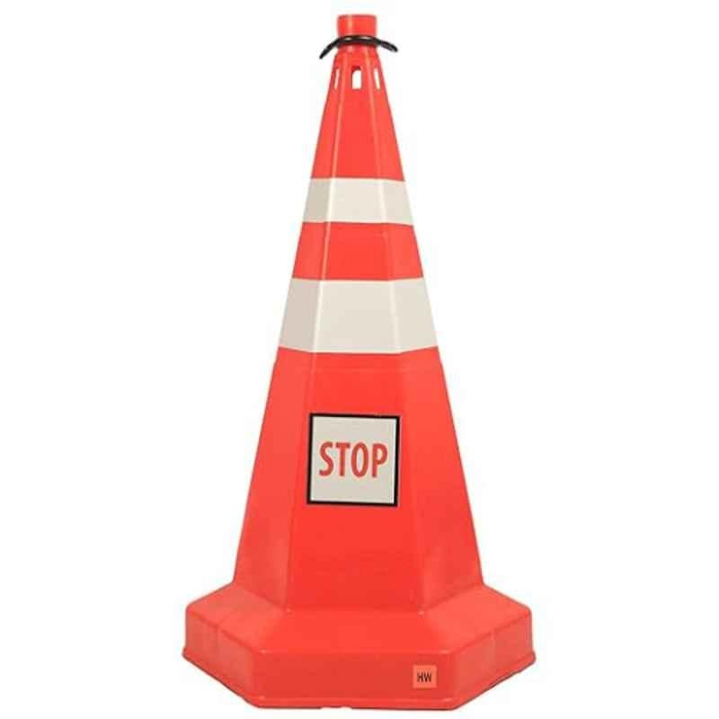 Nilkamal 750mm Orange Road Traffic Safety Cone with Stop Sign