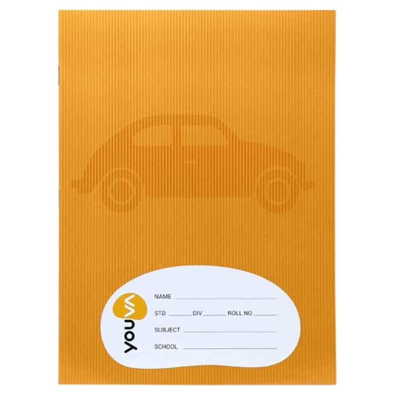 Navneet Youva Jumbo Size 76 Pages Assorted Design Brown Soft Bound Notebook with Gap, 23062 (Pack of 12)