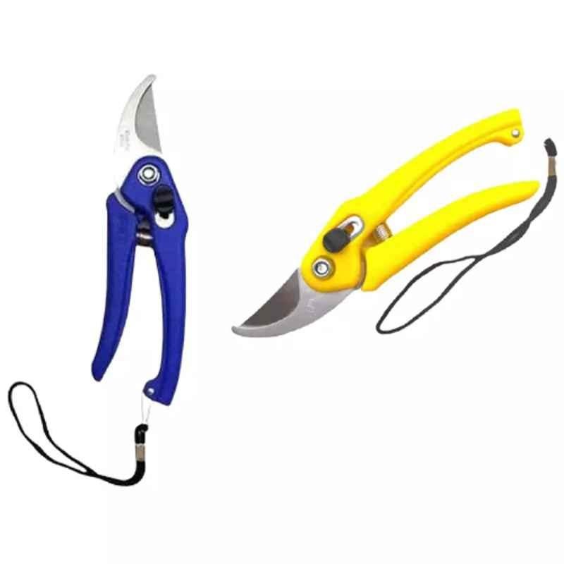 Sky Blue 0.98 inch Iron Bypass Pruner, SBPRUNERMDX0228 (Pack of 2)