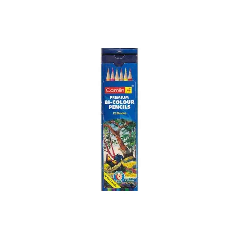 Camlin Premium 12 Shade Bi-Color Pencil, 4194559