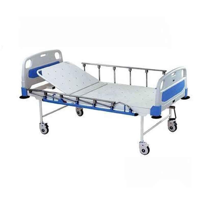 Wellton Healthcare 190x90x60cm Mild Steel Semi Fowler Hospital Bed with All Accessories