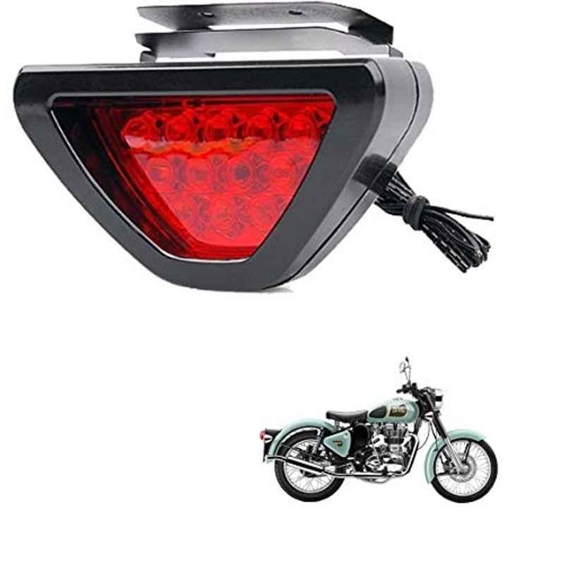 Kozdiko 12 LED Triangle Shape Bike Brake Light with Flash Mode for Royal Enfield Classic 350, koz_94769