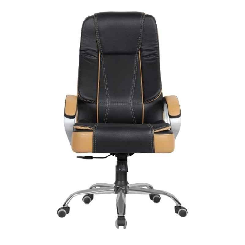 YTT Vienna  Black & Tan Leatherette High Back Ergonomic Office Chair